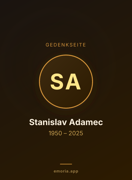 Gedenkportrait von Stanislav Adamec