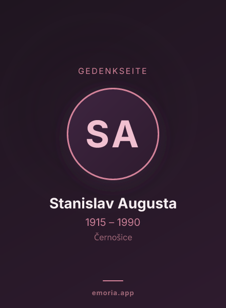 Gedenkportrait von Stanislav Augusta