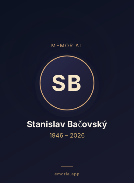 Memorial portrait of Stanislav Bačovský