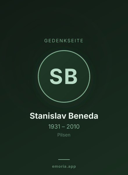 Gedenkportrait von Stanislav Beneda