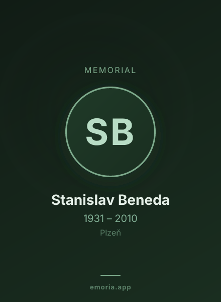 Memorial portrait of Stanislav Beneda