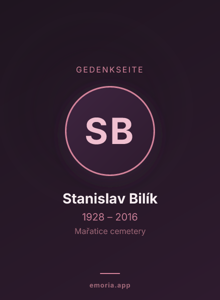 Gedenkportrait von Stanislav Bilík