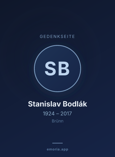 Gedenkportrait von Stanislav Bodlák