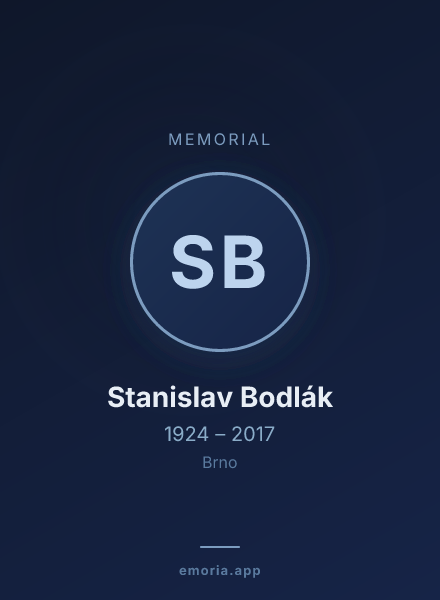 Memorial portrait of Stanislav Bodlák