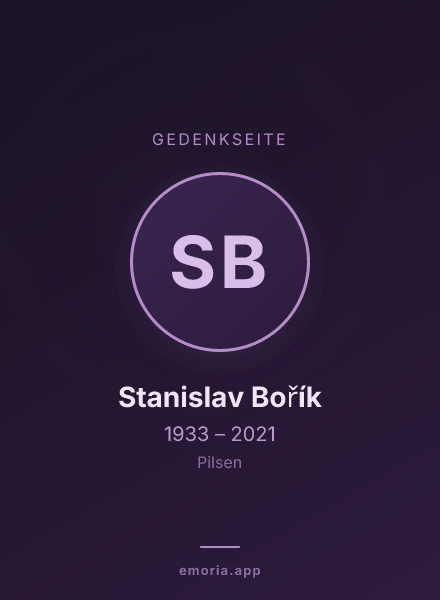 Gedenkportrait von Stanislav Bořík