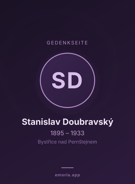 Gedenkportrait von Stanislav Doubravský