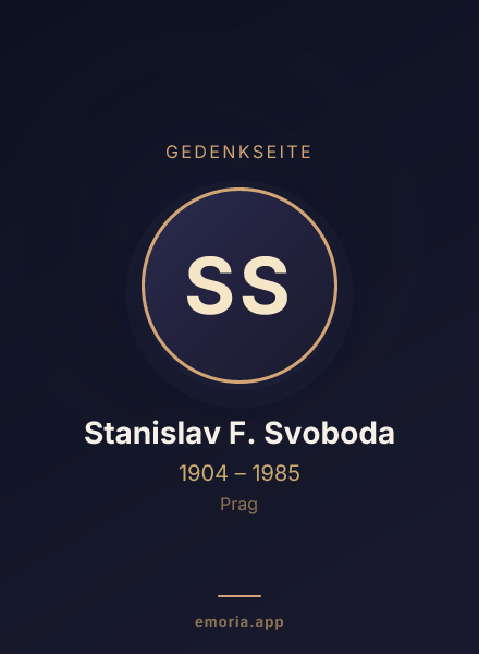 Gedenkportrait von Stanislav F. Svoboda