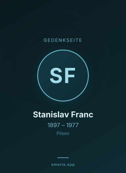 Gedenkportrait von Stanislav Franc