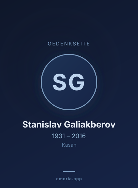 Gedenkportrait von Stanislav Galiakberov