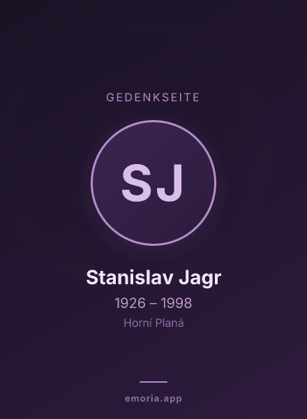 Gedenkportrait von Stanislav Jagr