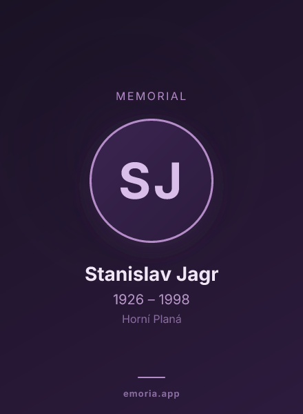 Memorial portrait of Stanislav Jagr