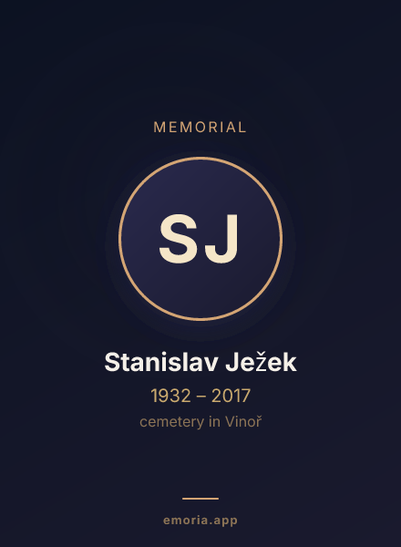 Memorial portrait of Stanislav Ježek