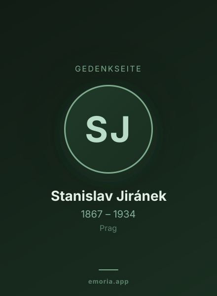 Gedenkportrait von Stanislav Jiránek