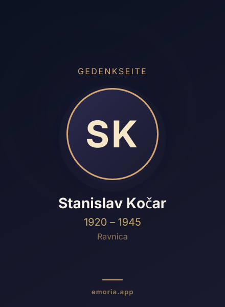 Gedenkportrait von Stanislav Kočar