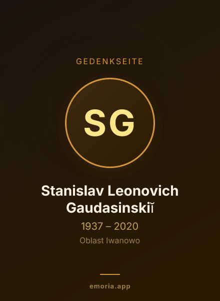 Gedenkportrait von Stanislav Leonovich Gaudasinskiĭ
