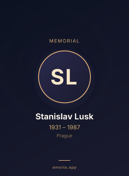 Memorial portrait of Stanislav Lusk
