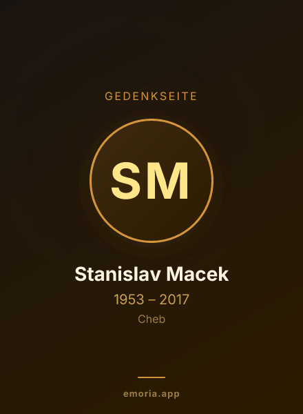 Gedenkportrait von Stanislav Macek