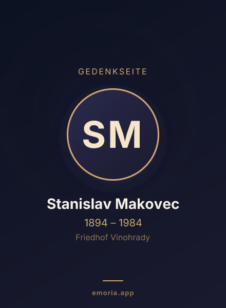 Gedenkportrait von Stanislav Makovec