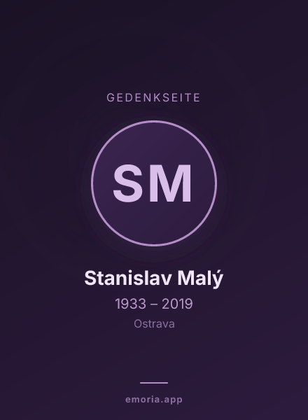 Gedenkportrait von Stanislav Malý