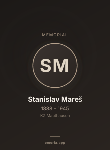 Memorial portrait of Stanislav Mareš