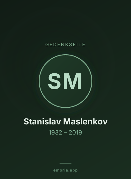 Gedenkportrait von Stanislav Maslenkov