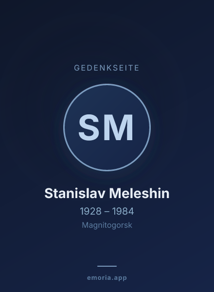 Gedenkportrait von Stanislav Meleshin