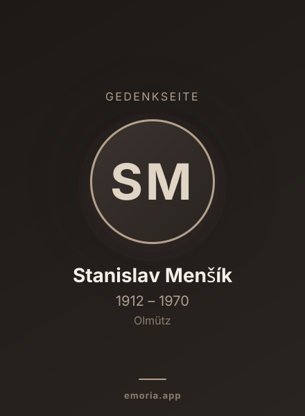 Gedenkportrait von Stanislav Menšík