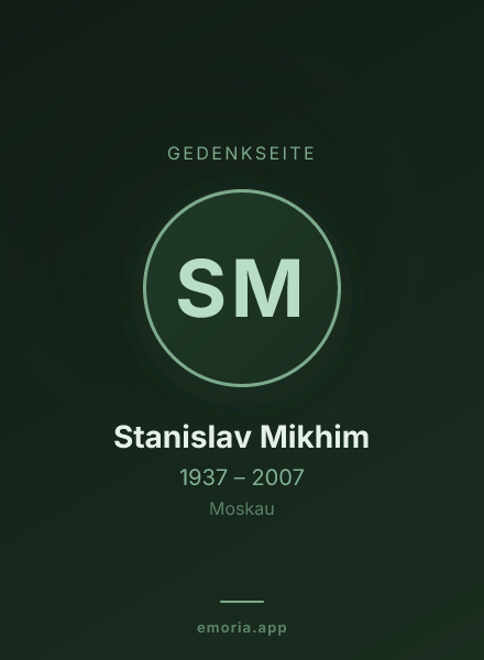 Gedenkportrait von Stanislav Mikhim