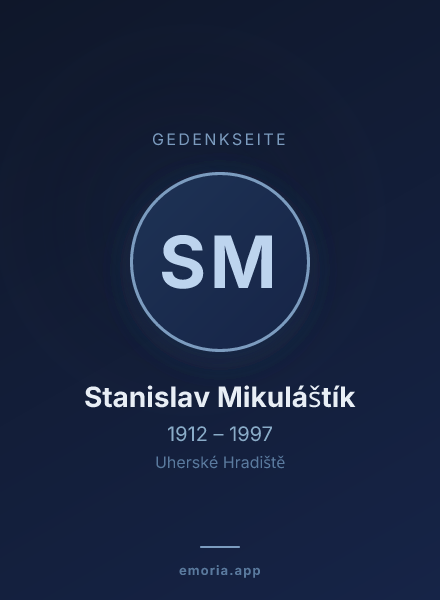 Gedenkportrait von Stanislav Mikuláštík