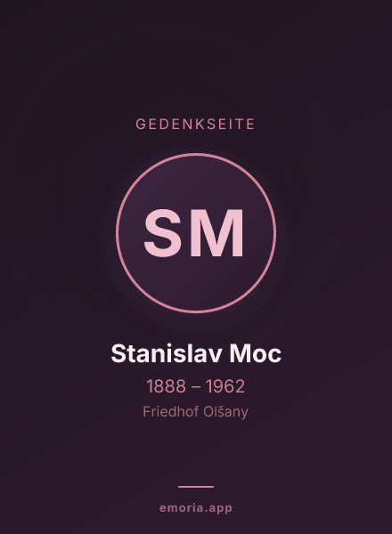 Gedenkportrait von Stanislav Moc