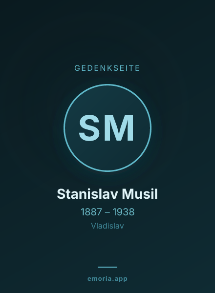 Gedenkportrait von Stanislav Musil