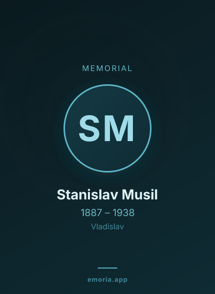 Memorial portrait of Stanislav Musil