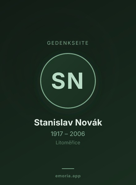Gedenkportrait von Stanislav Novák