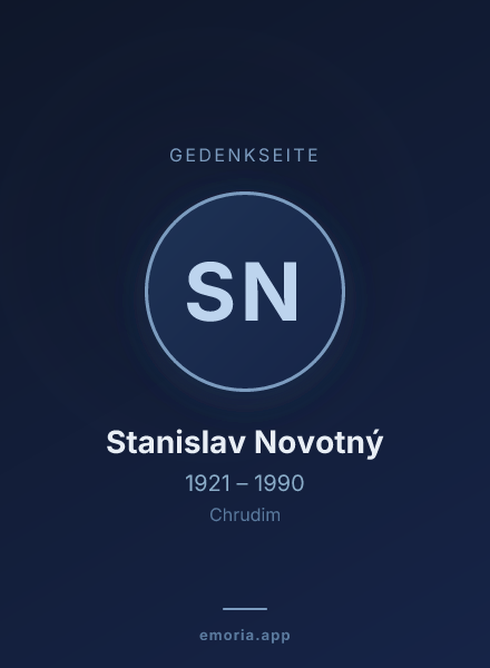 Gedenkportrait von Stanislav Novotný