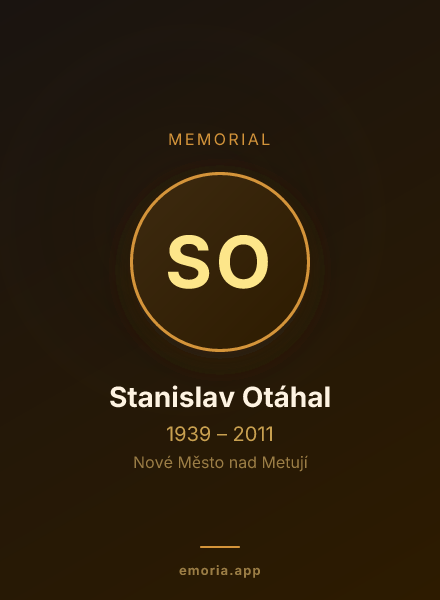 Memorial portrait of Stanislav Otáhal