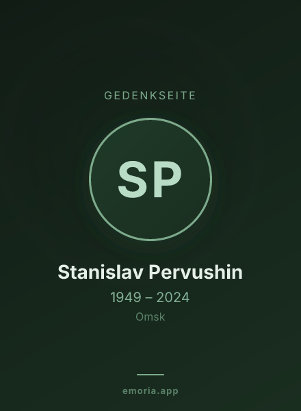 Gedenkportrait von Stanislav Pervushin
