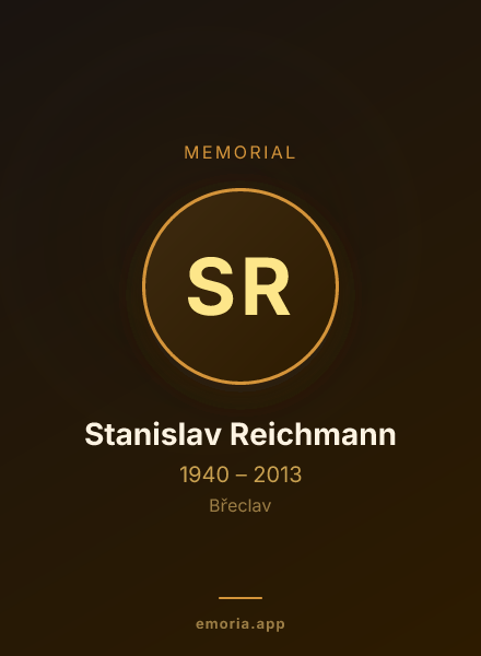 Memorial portrait of Stanislav Reichmann