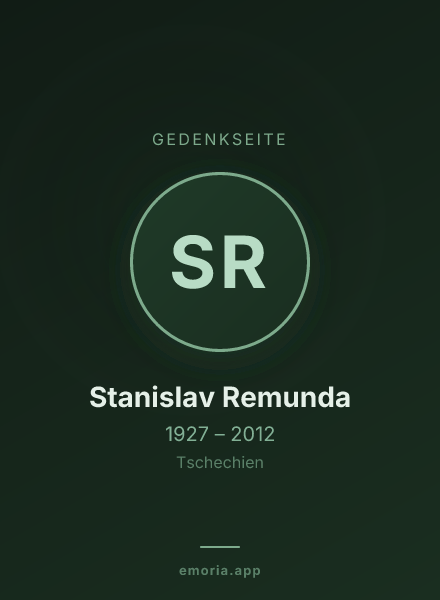 Gedenkportrait von Stanislav Remunda