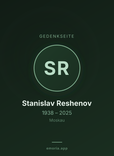 Gedenkportrait von Stanislav Reshenov