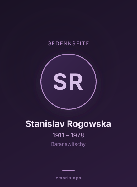 Gedenkportrait von Stanislav Rogowska