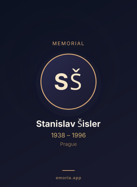 Memorial portrait of Stanislav Šisler