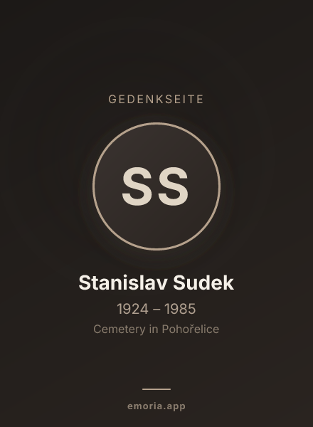 Gedenkportrait von Stanislav Sudek