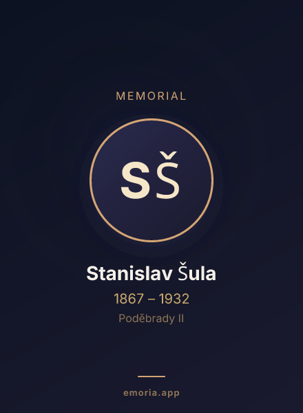 Memorial portrait of Stanislav Šula