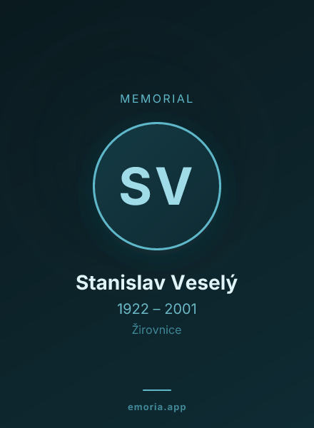 Memorial portrait of Stanislav Veselý