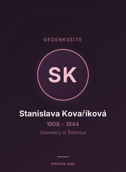 Gedenkportrait von Stanislava Kovaříková