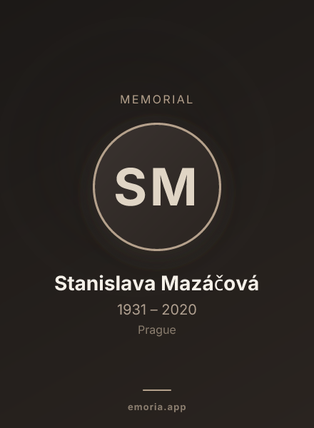 Memorial portrait of Stanislava Mazáčová