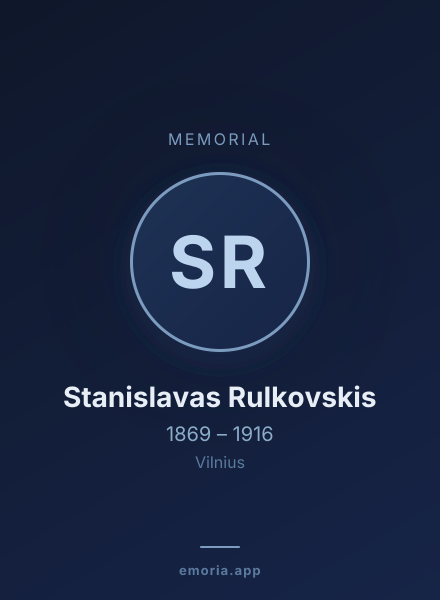 Memorial portrait of Stanislavas Rulkovskis