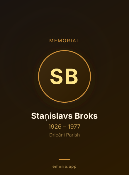 Memorial portrait of Staņislavs Broks