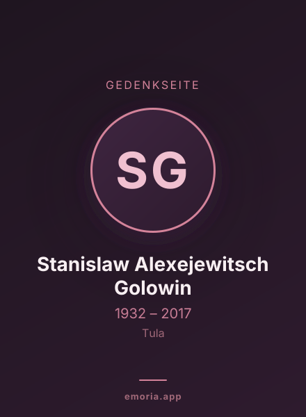 Gedenkportrait von Stanislaw Alexejewitsch Golowin