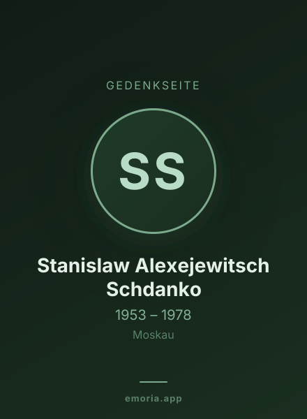 Gedenkportrait von Stanislaw Alexejewitsch Schdanko